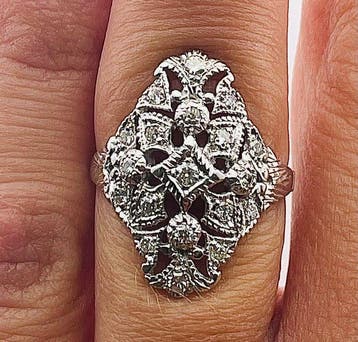 Bague Platine Diamant (Naturelle), Nieuw