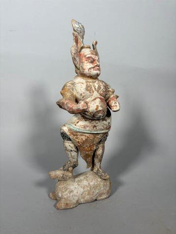 Oud Chinees, Tang-dynastie Terracotta Mingqi-figuur Lokapala