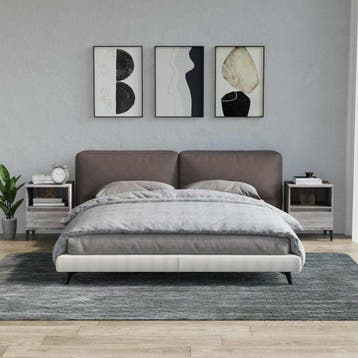 vidaXL Nachtkastjes 2 st 40x35x50 cm grijs sonoma, Verzenden