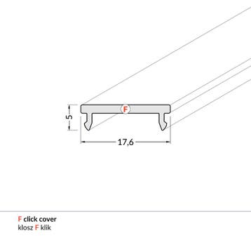 Cover - klik - 2mt - surface - 14mm, Verzenden, Nieuw