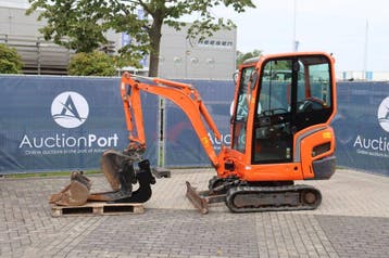 Veiling: Minigraver Kubota KX016-4 Diesel 9.6kW 2017, Ophalen