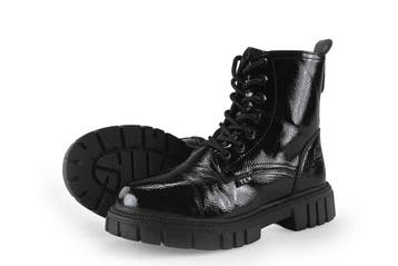 S.oliver Veterboots Meisjes in maat 33 Zwart, Verzenden, Jongen of Meisje, Schoenen, Zo goed als nieuw