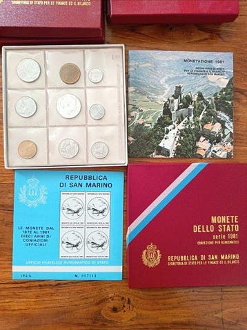 San Marino. Lotto 5 Divisionali 1981 (Zonder minimumprijs)