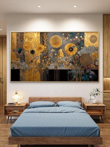 Mrs Art Prime - The Golden Sunflowers in Gustav Klimt Style