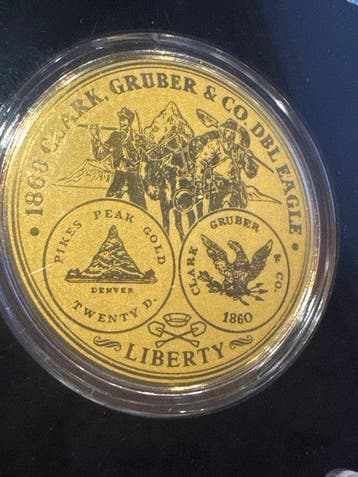 Verenigde Staten. 1860 Clark Gruber, 1/200 Oz (.999) (Zonder