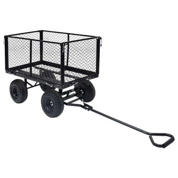 vidaXL Tuinwagen 350 kg zwart, Doe-het-zelf en Bouw, Verzenden, Nieuw