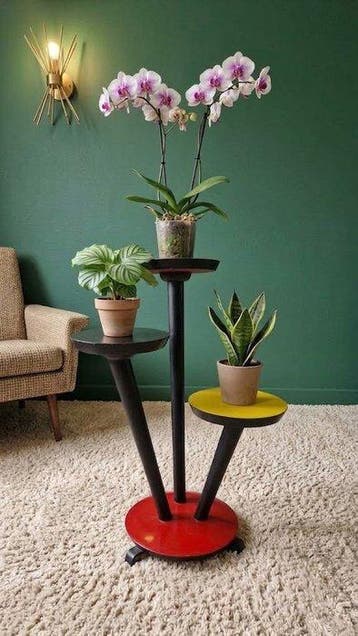 Standaard - Hout - Sellette Tripode Vintage
