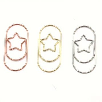 3 MEGA paperclips ster - 2.4 x 5 cm - kerst - kerstmis -..., Handtassen en Accessoires, Bedels, Verzenden, Nieuw
