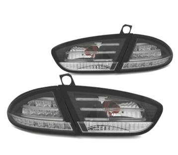 Feux Arrière Pour Seat Leon 09-12 Led Style Celis Fond Noir, Verzenden, Nieuw