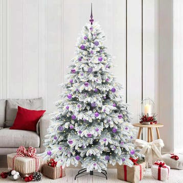 vidaXL Kunstkerstboom met 300 LED met standaard Wit 210 cm, Verzenden