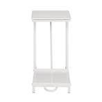 Afvalzakhouder | Metaal (Wit) | Klapdeksel | Wielen |, Verzenden, Nieuw in verpakking