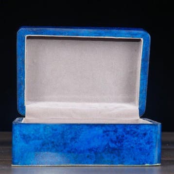Coffret à bijoux exclusif - corail bleu naturel - Heliopora