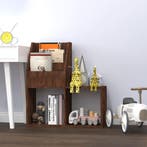 vidaXL Kindertijdschriftenrek 71x30x78,5 cm bewerkt hout, Huis en Inrichting, Woonaccessoires | Krantenbakken en Lectuurbakken