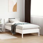vidaXL Bedframe zonder matras massief grenenhout wit 140x200, Verzenden, Nieuw