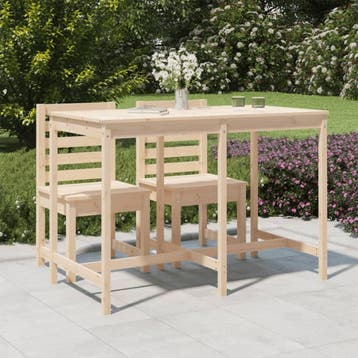 vidaXL Tuintafel 159,5x82,5x110 cm massief grenenhout, Verzenden, Nieuw