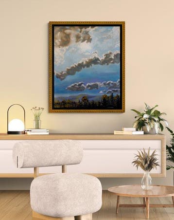 Pablo Soroya - Autumn Sky, Original Oil Painting, XXL size,