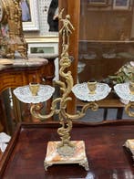 Kandelaber - Verguld brons - H : 40 cm, Antiek en Kunst