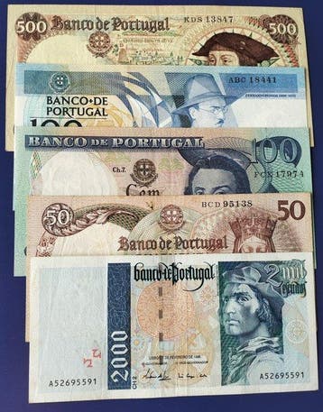 Portugal. - 9 Banknotes - including replacement - 1964/1996, Timbres & Monnaies, Billets de banque | Europe | Billets non-euro