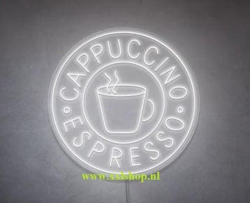 Cappuccino NEON bord led lichtbord verlichting lamp lichtbak, Verzenden