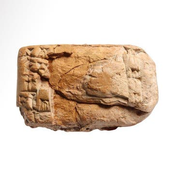 Oud-Babylonisch Terracotta Spijkerschrift-tablet die