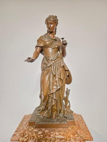 Pendule de cheminée - Régule, Marbre - 1850-1900