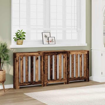 vidaXL Radiator Cover Oud hout 205 x 21,5 x 83,5 cm Bewerkt, Doe-het-zelf en Bouw, Verzenden, Nieuw