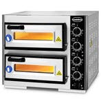 Pizzaoven | Elektrisch | 1+1x Ø39cm | 85°C/455°C | 7kW, Verzenden, Nieuw in verpakking