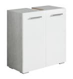 Wastafelkast Jupiter 60 x 30 x 60 cm Beton grijs wit, Verzenden, Nieuw