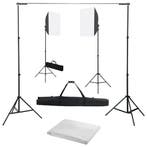 vidaXL Fotostudioset met softboxlampen en achtergrond, Verzenden