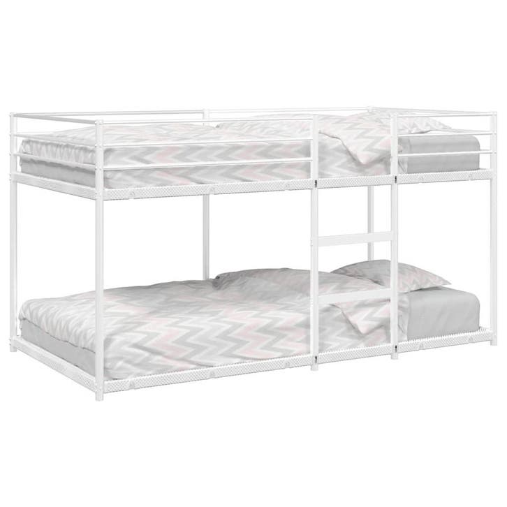vidaXL Stapelbed zonder matras 100x200 cm staal wit, Maison & Meubles, Chambre à coucher | Lits, Envoi