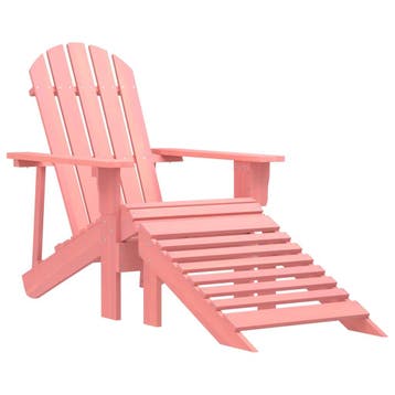 vidaXL Tuinstoel Adirondack met voetenbank massief vurenhout, Verzenden, Nieuw