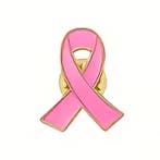 5x Pink pin strik lint goudlook pink ribbon (Leuke extras), Bijoux, Sacs & Beauté, Bracelets à breloques, Ophalen of Verzenden