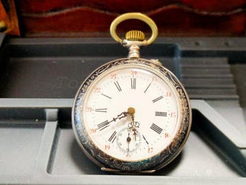 Remontoir 1895 silver pocket watch - Open face hunting, Nieuw