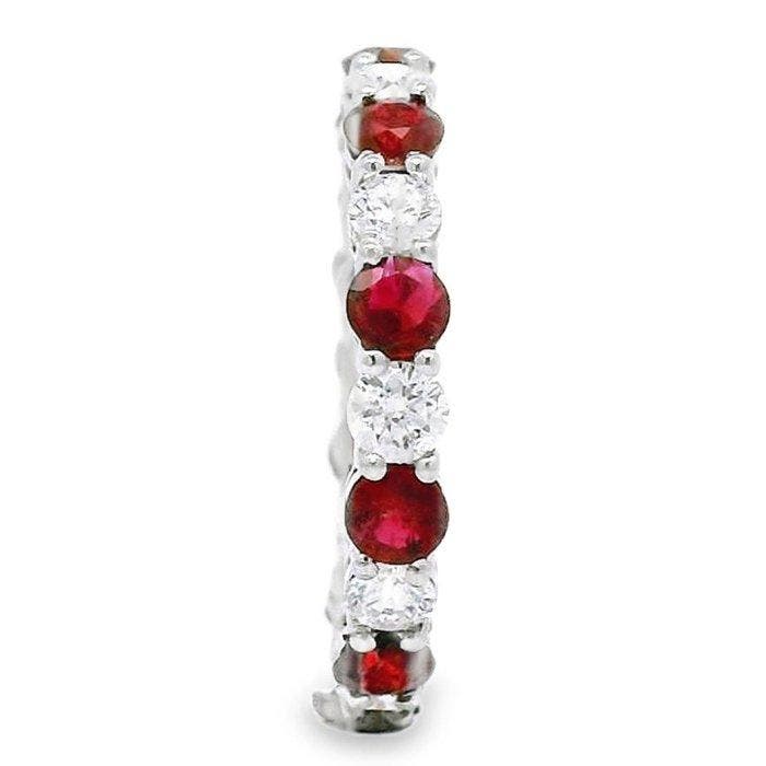 Bague Platine - 2.46ct. tw. Rubis - Diamant - E-F,VVS, Bijoux, Sacs & Beauté, Bagues