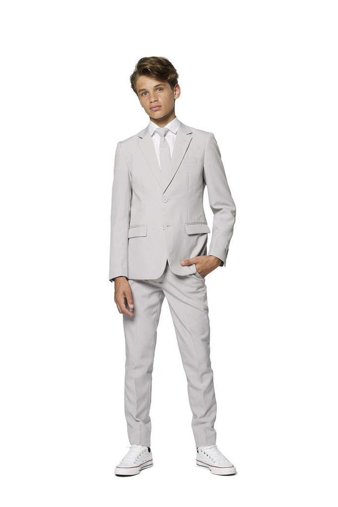 Grijs Pak Jongen Tiener OppoSuits, Kinderen en Baby's, Carnavalskleding en Verkleedspullen, Nieuw, Verzenden