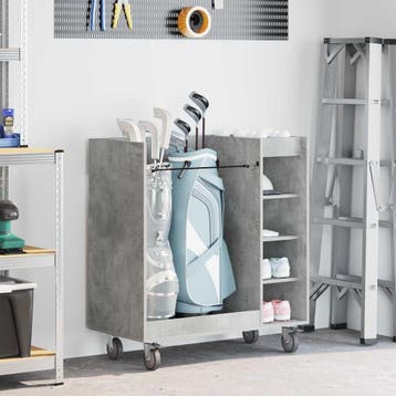 vidaXL Golfkast met wiel Effen Beton Grijs 90 x 45 x 98 cm, Sport en Fitness, Verzenden, Nieuw
