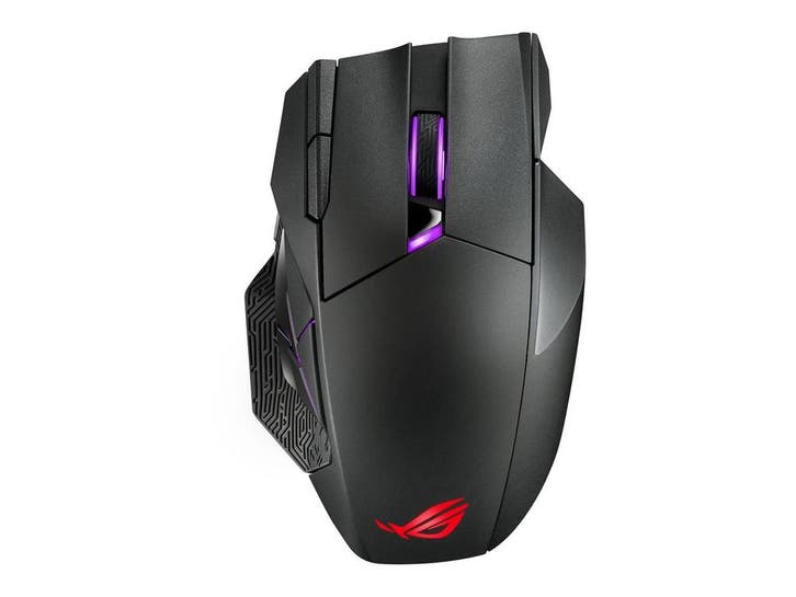 ASUS ROG Spatha X - Muis - RF Wireless + USB Type-A - 19000, Computers en Software, Muizen, Zo goed als nieuw, Verzenden