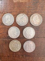 France. 5 Francs 1831/1876 (lotto di 7 monete in argento)
