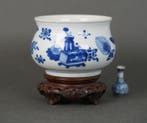 Kangxi (1662-1722) - Wierookvat - Scholars and Buddhist