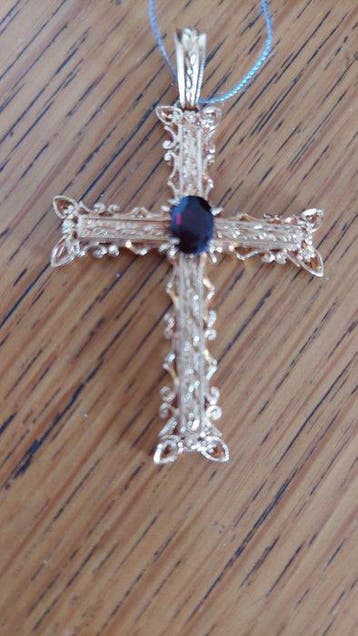 Crucifix - 18 kt goud - 1950-1960 - Gouden kruis