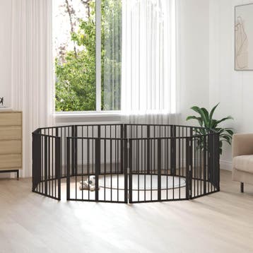 vidaXL Hondendeur 10 st Zwart 60 x 60 cm Gegalvaniseerd, Verzenden, Nieuw