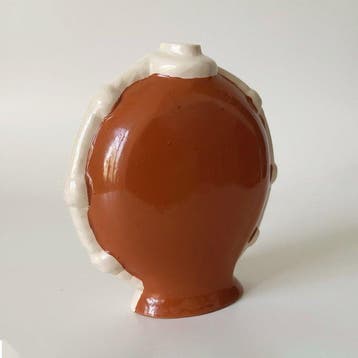 sculptuur, Gourde - 21 cm - Keramiek, Glazuur, Antiquités & Art