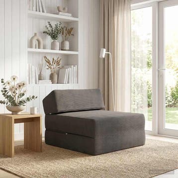 vidaXL Vouwbare Sofa Bed Donkergrijs 60 x 70 x 41 cm Stof, Verzenden, Nieuw