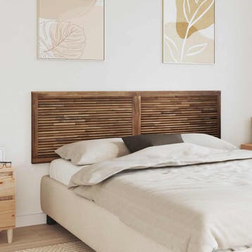 vidaXL Bed Hoofdbord Naturel Massief Teakhout, Verzenden, Nieuw