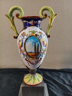 CACF FAENZA - Vaas met dubbele oren - Faience, Antiek en Kunst