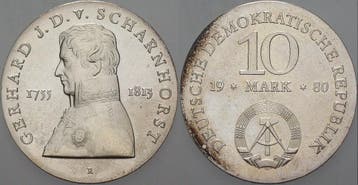 10 Mark 1980 Gedenkmunten duitse Demokratische Republik, Postzegels en Munten, Verzenden, België