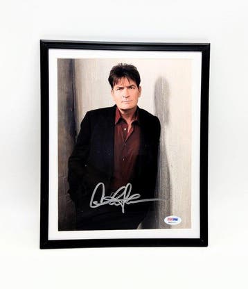 Wall Street - Charlie Sheen - Signed Photo - PSA Certified
