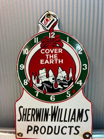 Vintage Sherwin-Williams Products reclamebord – Cover The
