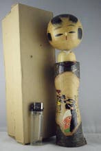 Vintage Japanse huwelijkskokeshi - Hout - Japan - Shwa