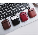 Leren Luxe Hoesje voor AirPods 1 / 2 - Leather Skin AirPod, Verzenden, Nieuw